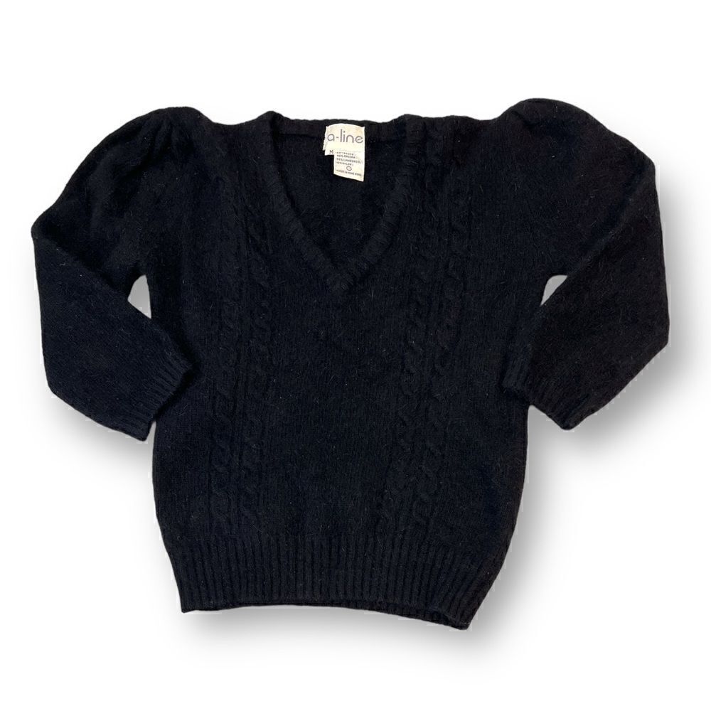 A-Line Vintage Fuzzy Wool Blend Sweater Size Smalll
